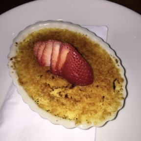 Gluten-free creme brulee from Knickerbocker Bar & Grill